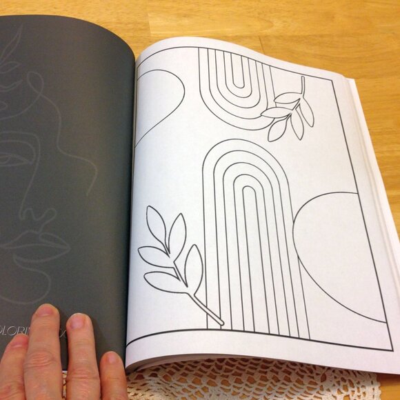 Minimalist Modern Art Adult Coloring Book for Relaxation - Picture 3 of 6